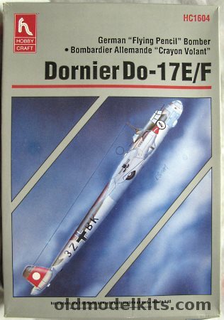 Hobby Craft 1/48 Dornier Do-17E/F Flying Pencil - Spanish Civil War Nationalist K/88 1938 or Luftwaffe III/KG 255 1938, HC1604 plastic model kit